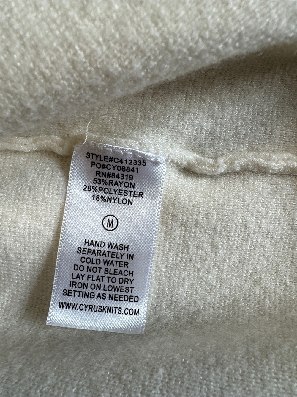 Cyrus Ivory Button-Front Round-Neck Cardigan - Picture 6 of 6